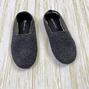 Mahabis Larvik Dark Gray Wool Classic Slippers